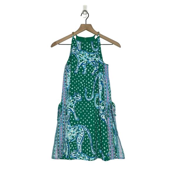 Lilly Pulitzer On The Prowl Engineered Romper Women's Size 0 Emerald Green Isle - Picture 2 of 11